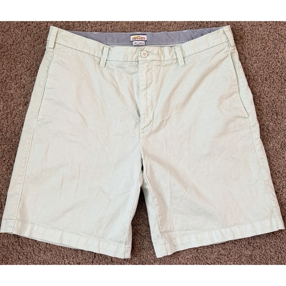 Orvis Shorts Mens Mint Green Shorts Trout Cotton Fishing Hiking Outdoor Size 38